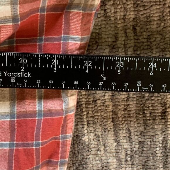 Apt 9 Men’s Size Large Casual Button Down Shirt Red Plaid Long Sleeve Collared - Picture 4 of 6